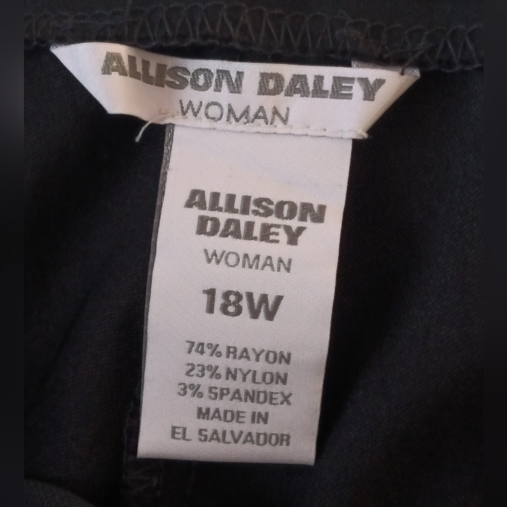 Allison Daley Pants Women 18W Black Vacation Resort Travel Academia Versatile - Picture 3 of 4
